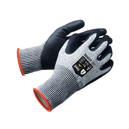 Sarung tangan cut resistant warna abu