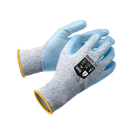 Mechanical glove warna abu biru