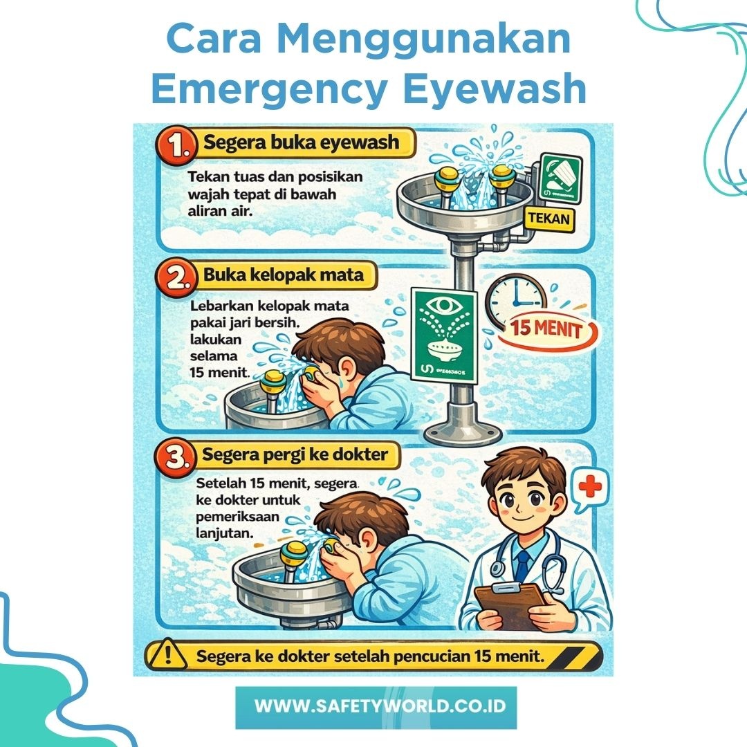 Cara Menggunakan Emergency Eyewash